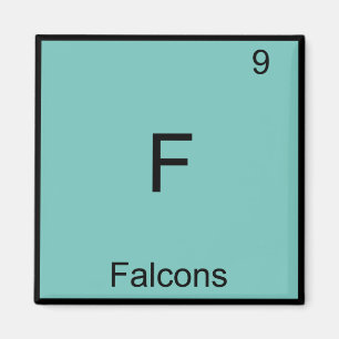 Imã F - Falcões - Símbolo de Química de Elemento Fu