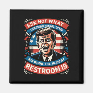 Imã F. Kennedy Funny Patriotic Toilet Meme 4 De Julho