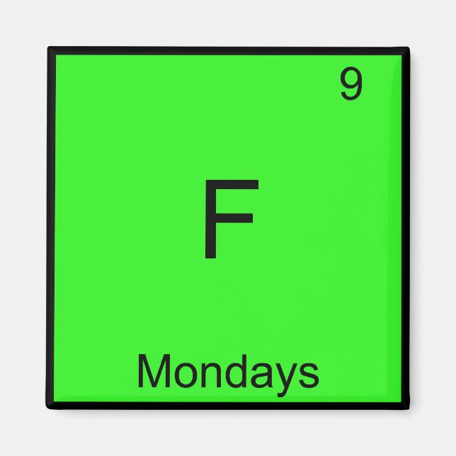 Imã F - Símbolo de Elemento de Química das segundas-fe (Frente)
