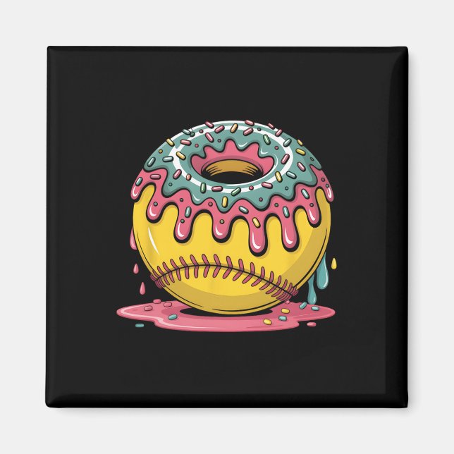 Imã Fã de atleta esportivo de sobremesa de donut drip  (Frente)