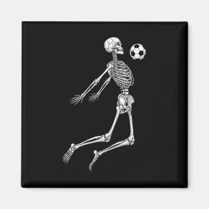 Imã Fã de esportes jogador de futebol esqueleto peito 