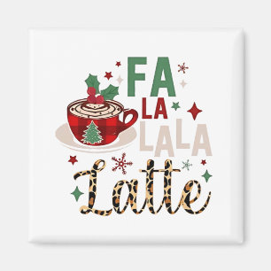Imã Fa Fa La La Latte Divertido Natal Santa Xmas