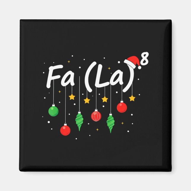 Imã Fa (la) 8 Natal Engraçado Papai Noel Fa La Profess (Frente)