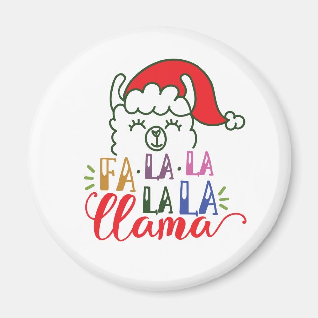 Imã Fa la la la la llama Christmas | Magnet (Frente)