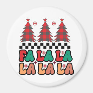 Imã Fa la la Retro Groovy Feriados de Natal