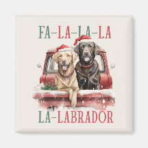 FA LA LABRADOR DOG RED TRUCK FURRY NATMAS