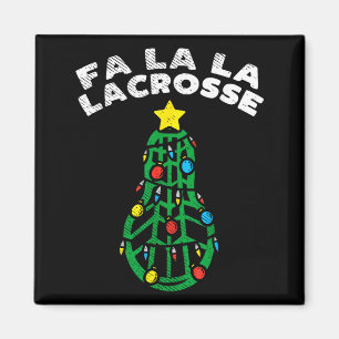 Imã Fa La Lacrosse Natal Divertido Lax Jogador Goleiro