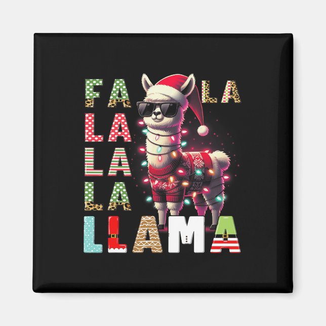 Imã Fa La Llama Funny Llama Amante de os animais de Na (Frente)