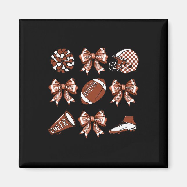 Imã Fã Mãe de Futebol e Cheerleading de Sábado Gameday (Frente)