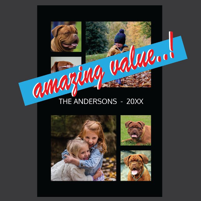 Ímã Fab Monograma do Fundo de Colagem de Fotos da Famí (Criador carregado)