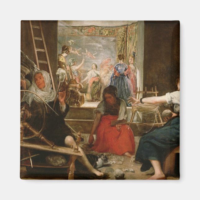 Imã Fable of Arachne, ou The Spinners, c.1657 (óleo) (Frente)