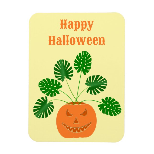 Ímã Fábrica de Monstera do Halloween, Personalizada em (Vertical)
