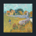 Imã Fábrica de Provença | Vincent Van Gogh<br><div class="desc">Farmhouse in Provence (1888) por Vincent Van Gogh,  artista poste-impressionista holandês. Arte original é um óleo na pintura da paisagem da canvas em amarelos vibrantes do ouro e tons azuis aqua.

Use as ferramentas de design para adicionar texto personalizado ou personalizar a imagem.</div>