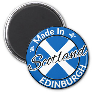 Imã Fabricado em Edimburgo, Escócia - Bandeira de Vidr