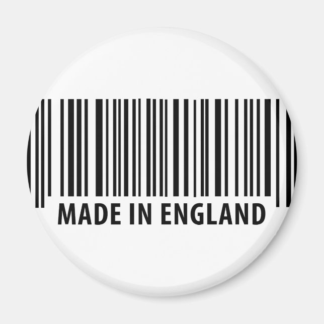 Imã fabricado em england bar code barcode (Frente)