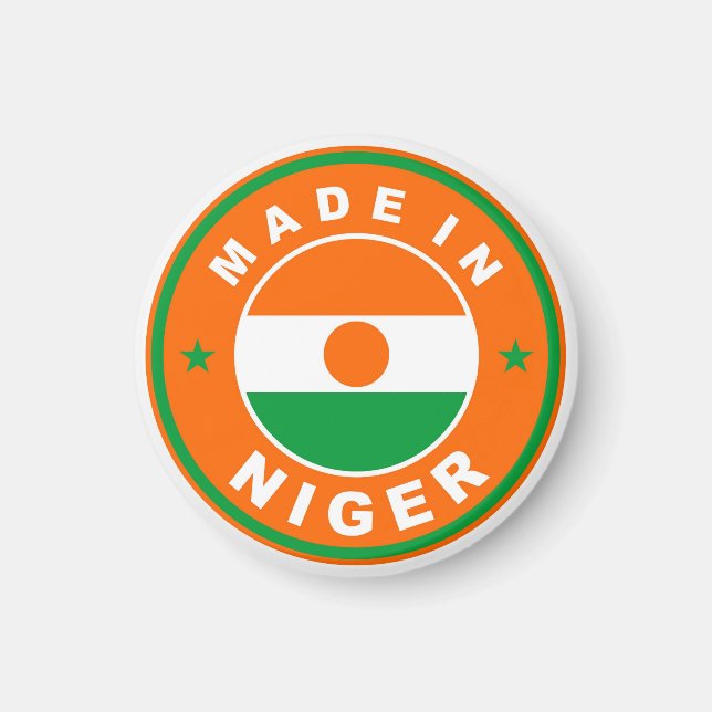 Imã fabricado na bandeira do país nigeriano rótulo do  (Frente)
