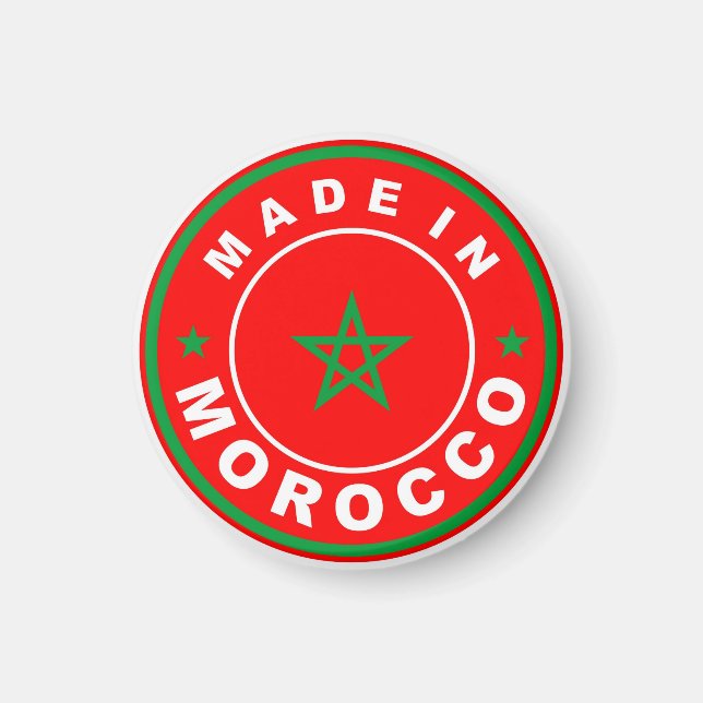 Imã fabricado na região de marrocos, a marca do produt (Frente)