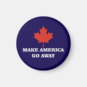 Imã faça a américa ir embora canadá folha bandeira pol