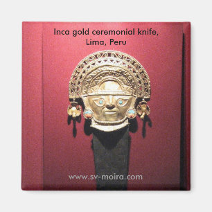 Imã Faca cerimonial do ouro do Inca (Tumi), Lima, Peru