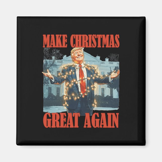 Imã Faça Excelente De Natal Novamente Papais noeis Eng (Frente)