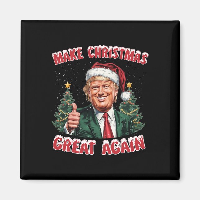 Imã Faça Excelente De Natal Novamente Papais noeis Eng (Frente)
