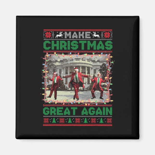 Imã Faça Excelente De Natal Novamente Papais noeis Eng (Frente)