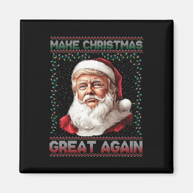 Imã Faça Excelente De Natal Novamente Papais noeis Eng (Frente)