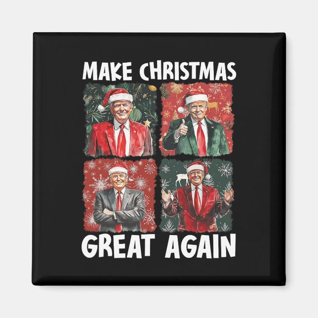 Imã Faça Excelente De Natal Novamente Papais noeis Eng (Frente)