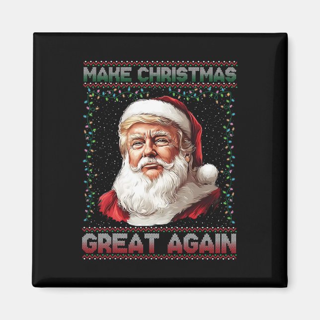 Imã Faça Excelente De Natal Novamente Papais noeis Eng (Frente)