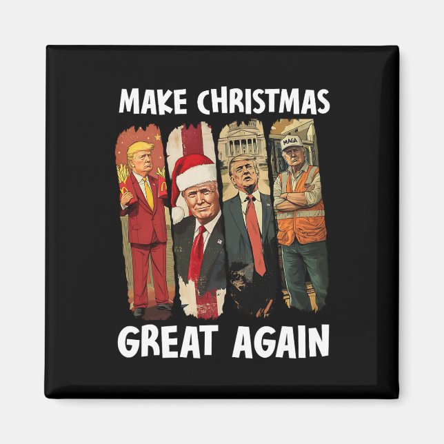 Imã Faça Excelente De Natal Novamente Papais noeis Eng (Frente)