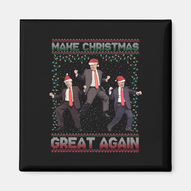 Imã Faça Excelente De Natal Novamente Papais noeis Eng (Frente)