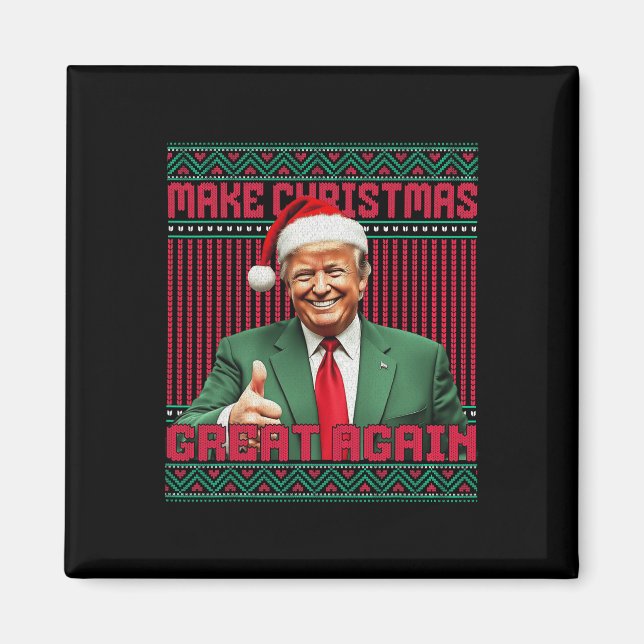 Imã Faça Excelente De Natal Novamente Papais noeis Eng (Frente)