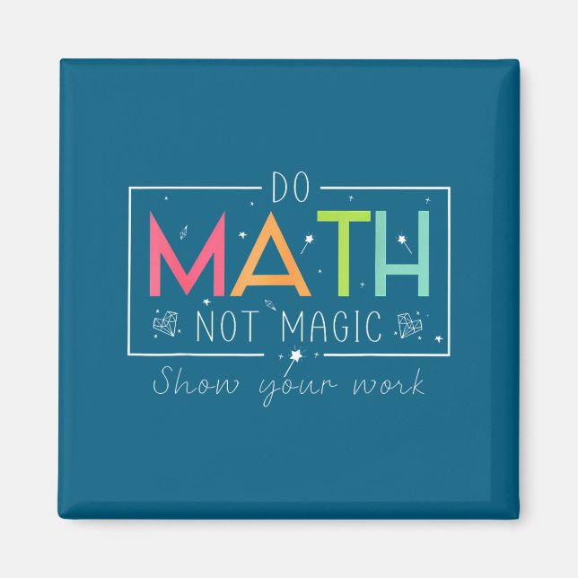 Imã Faça Matemática Divertida Não Matemática Mágica Pr (Frente)