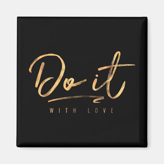 Imã Faça-O Com Uma Folha De Ouro Faux Amor (Frente)