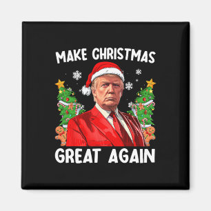 Imã Faça o Natal Grande Novamente Funny Santa Trump Ho