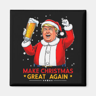 Imã Faça o Natal Grande Novamente Trump Bandeira Ameri