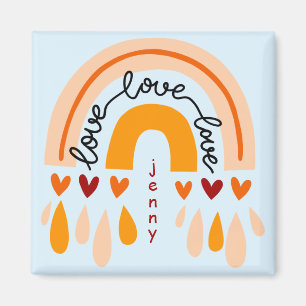 IMÃ "FAÇA O QUE VOCÊ ADORA" COTAÇÃO BROWN RETRO BOHO R