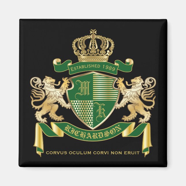 Imã Faça seu próprio Casaco de armas emblema de leão D (Frente)