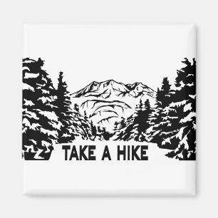 Imã Faça uma citação de Hike, paisagem monocromática d