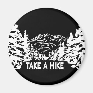 Imã Faça uma citação de Hike, paisagem monocromática d