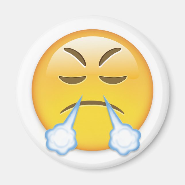 Imã Face Com Olhar Para O Triunfo Emoji (Frente)