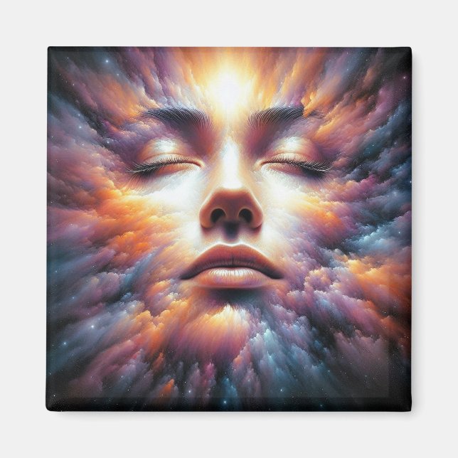 Imã Face misturada com nuvens coloridas (Frente)