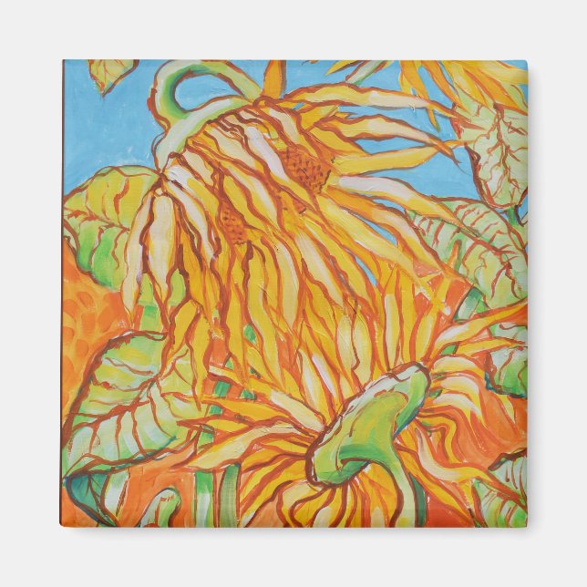 Imã ''Face OFF'' Girassóis por Bruce Tunis (Frente)