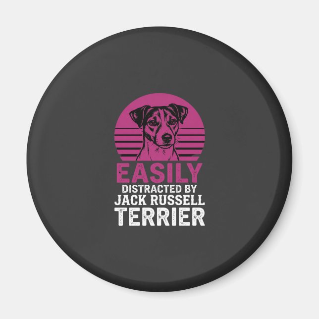 Imã Facilmente Distraído Por Jack Russell Terrier (Frente)