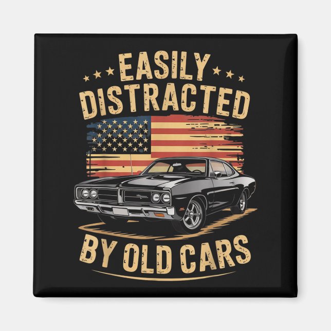 Imã Facilmente Distraído Por Velho Carro Clic Guy Engr (Frente)