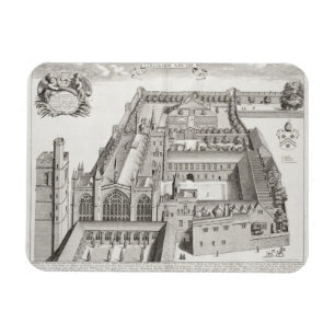 Ímã Faculdade nova, Oxford, de "Oxonia Illustrata",