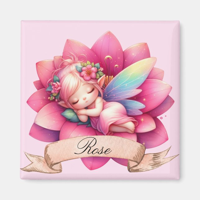 Imã Fada Adormecida Sonhos Doces Florais Caprichosos F (Frente)