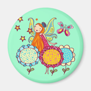 Imã Fada do jardim com flores