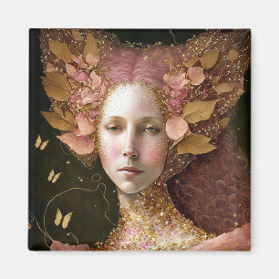 Imã Fada Dourada rosa Fada Fae Fantasy Art