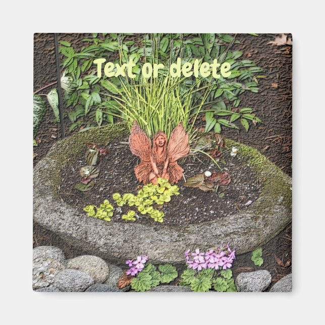 Imã Fada Em Um Jardim Natureza Personalizada (Frente)